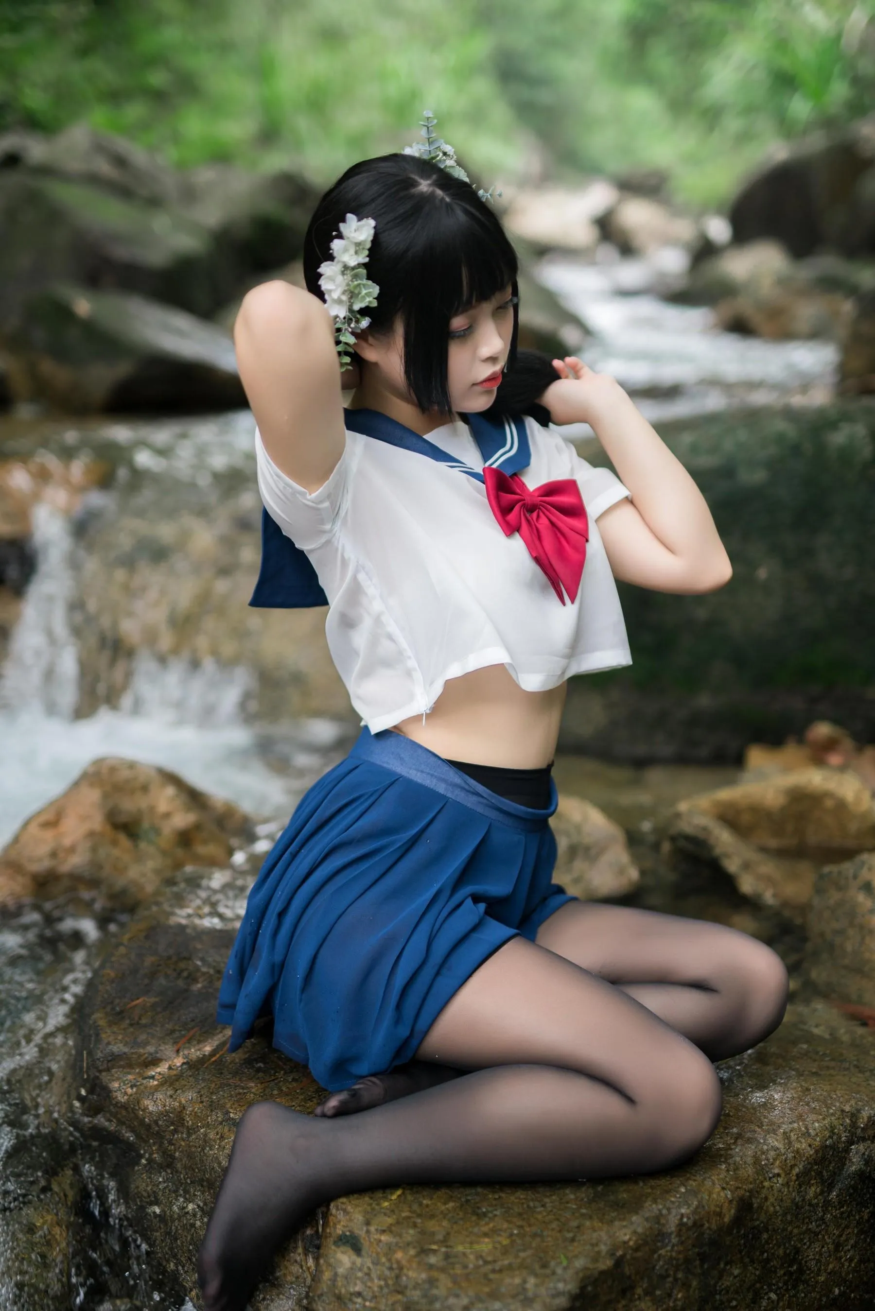 白烨 – NO.05 湿身JK-图片 [50P]插图4